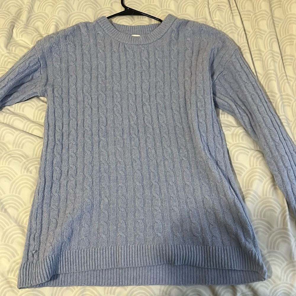 Hippie rose light blue sweater
